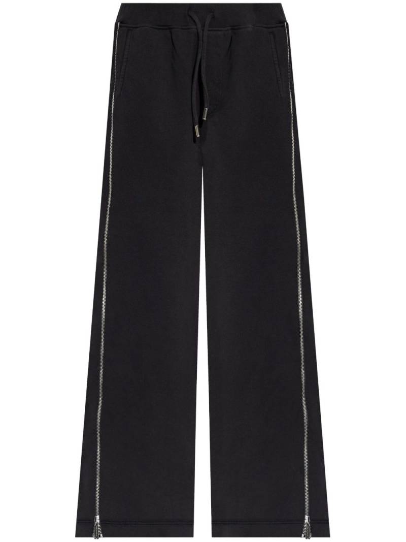 DSQUARED2 side-zipped cotton palazzo pants - Black von DSQUARED2