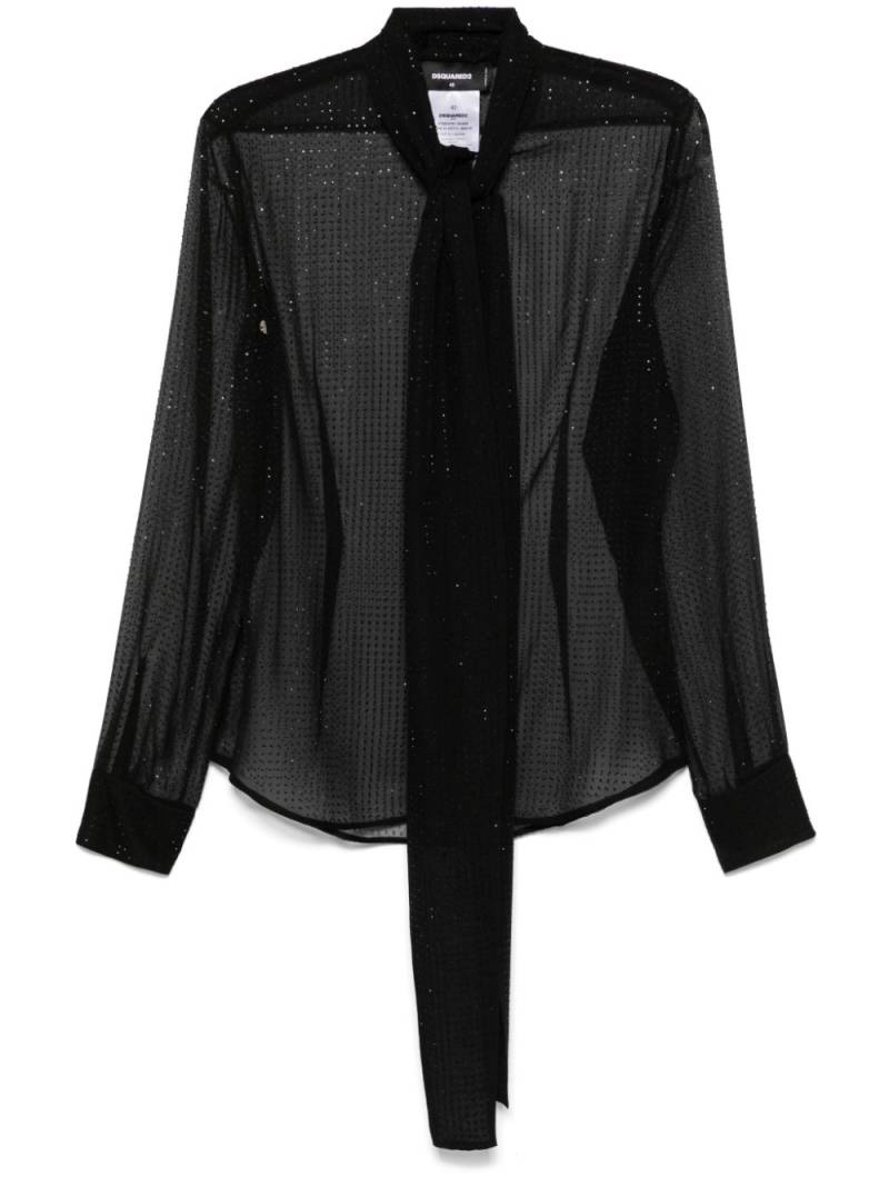 DSQUARED2 silk chiffon shirt - Black von DSQUARED2