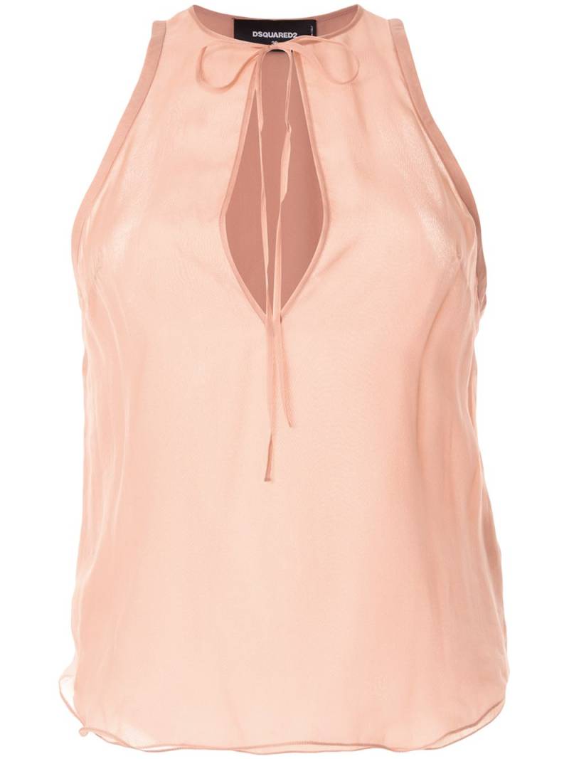 DSQUARED2 sleeveless silk blouse - Pink von DSQUARED2