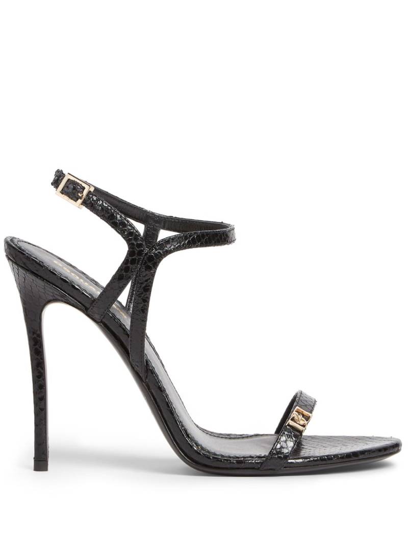 DSQUARED2 snakeskin-effect leather sandals - Black von DSQUARED2