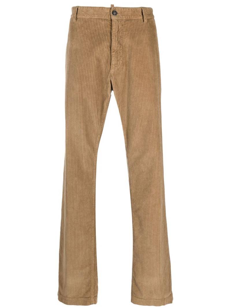 DSQUARED2 straight-leg corduroy trousers - Brown von DSQUARED2