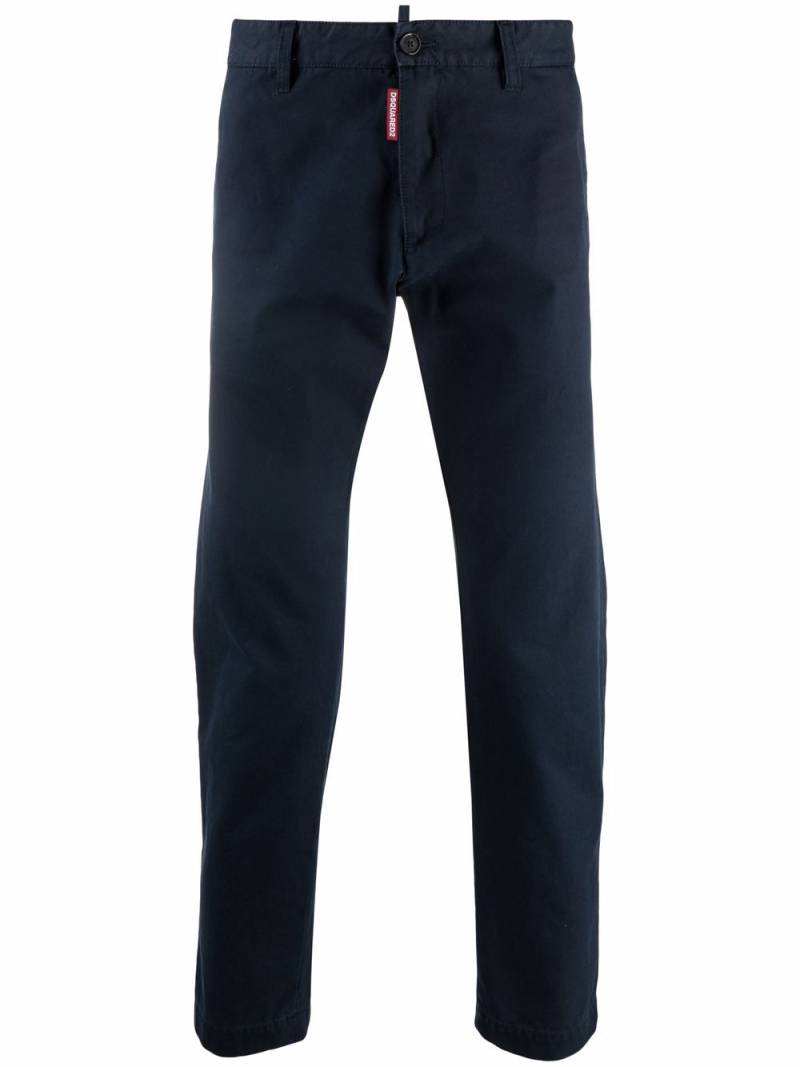 DSQUARED2 straight leg cropped chinos - Blue von DSQUARED2