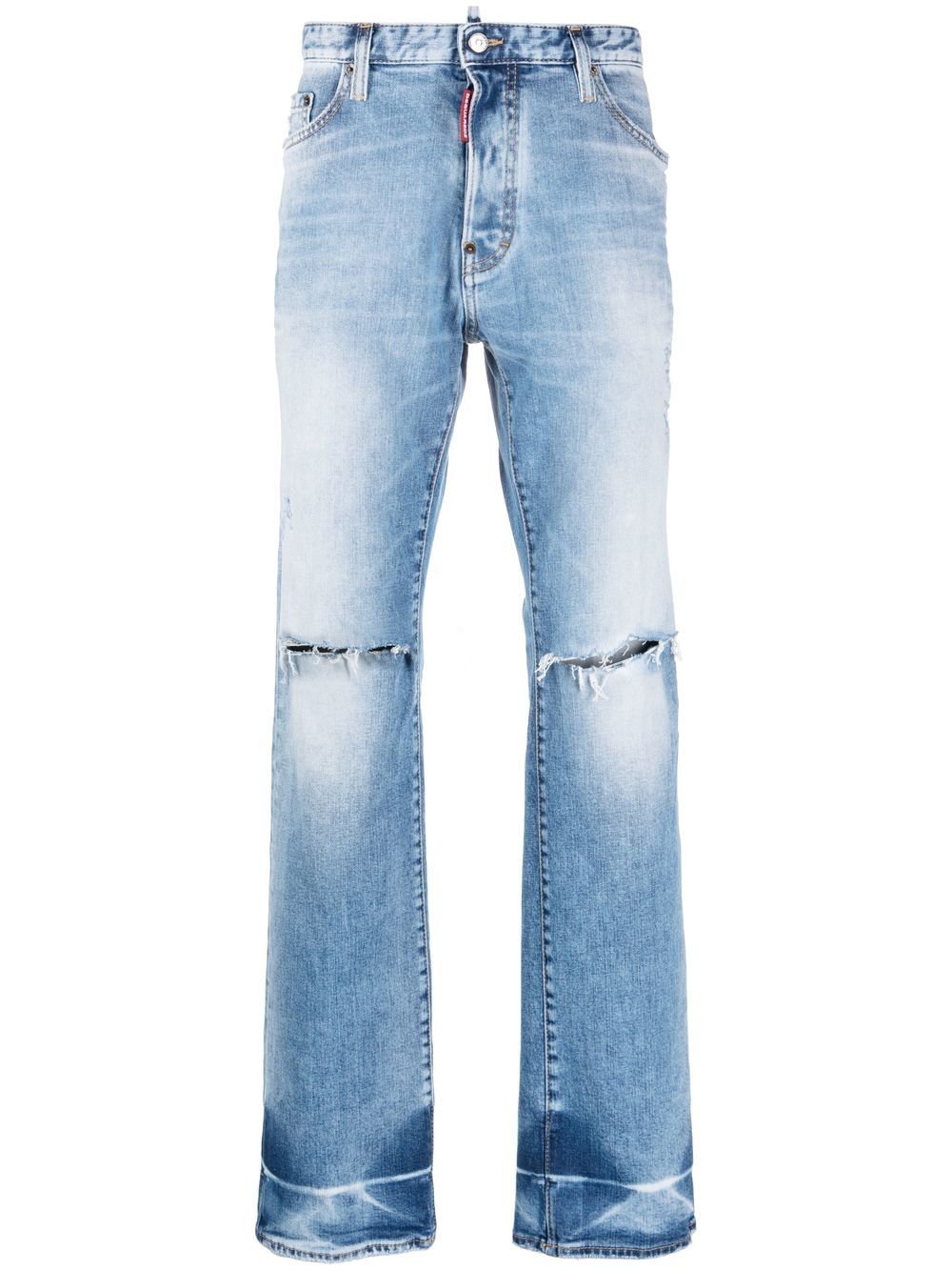 DSQUARED2 straight-leg ripped jeans - Blue von DSQUARED2