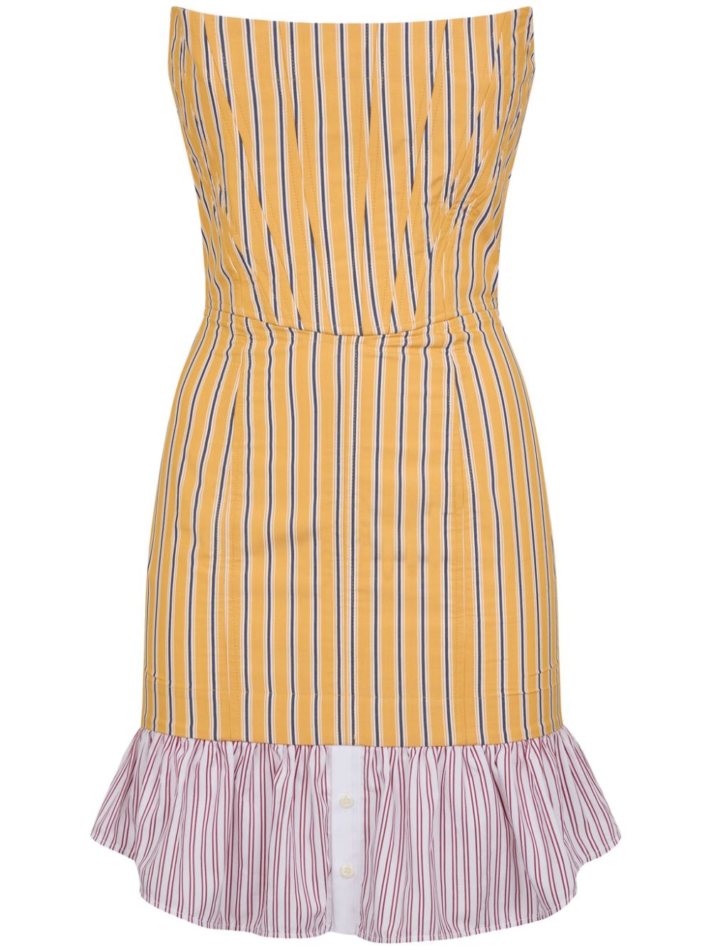 DSQUARED2 striped flared minidress - Yellow von DSQUARED2