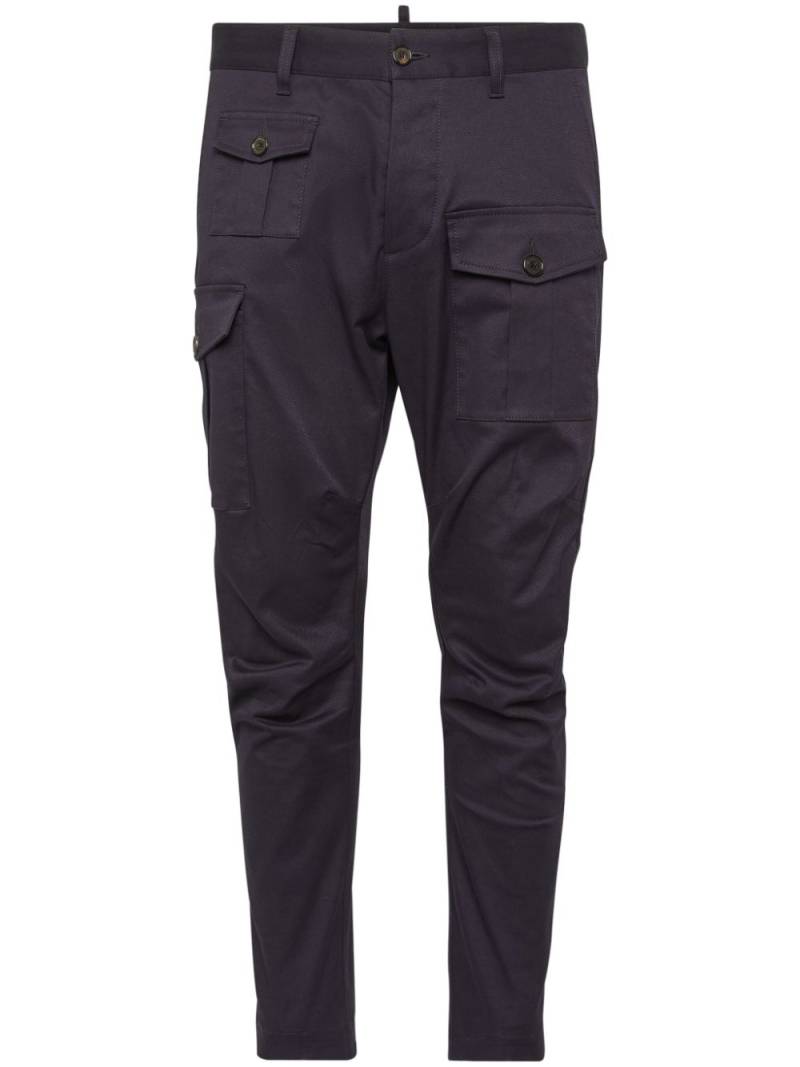 DSQUARED2 tapered cotton cargo trousers - Blue von DSQUARED2