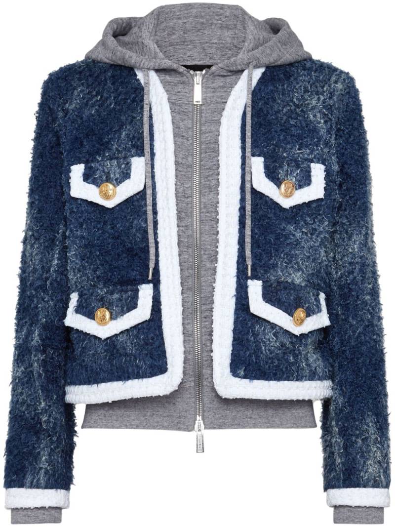 DSQUARED2 tweed zip-up jacket - Blue von DSQUARED2