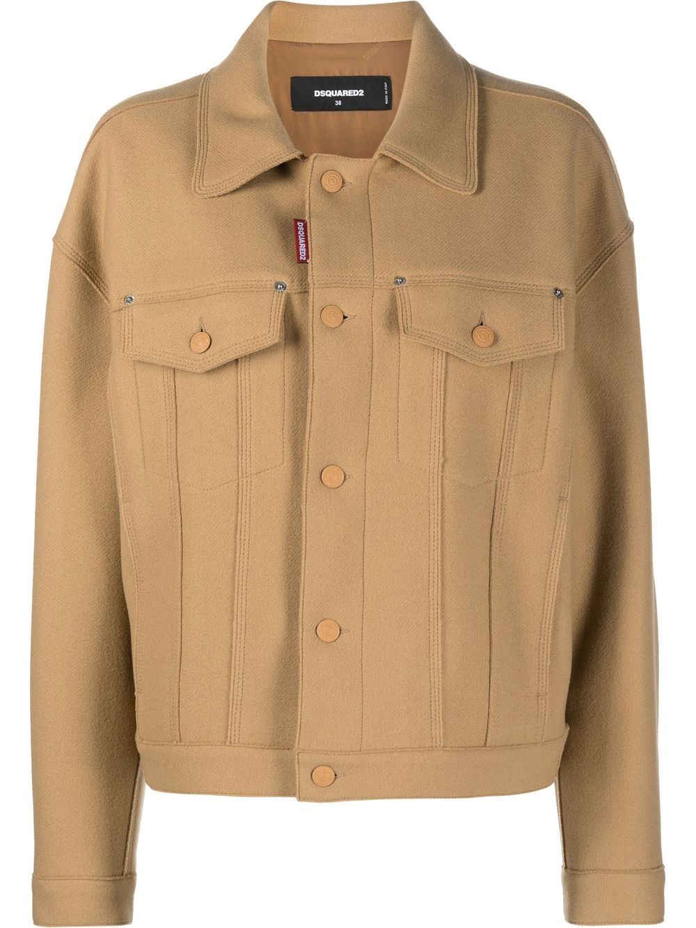 DSQUARED2 virgin wool blend jacket - Neutrals von DSQUARED2