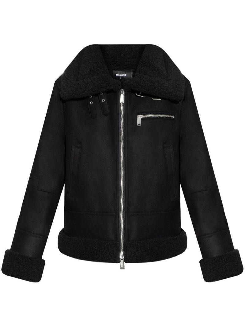 DSQUARED2 zip-up biker jacket - Black von DSQUARED2