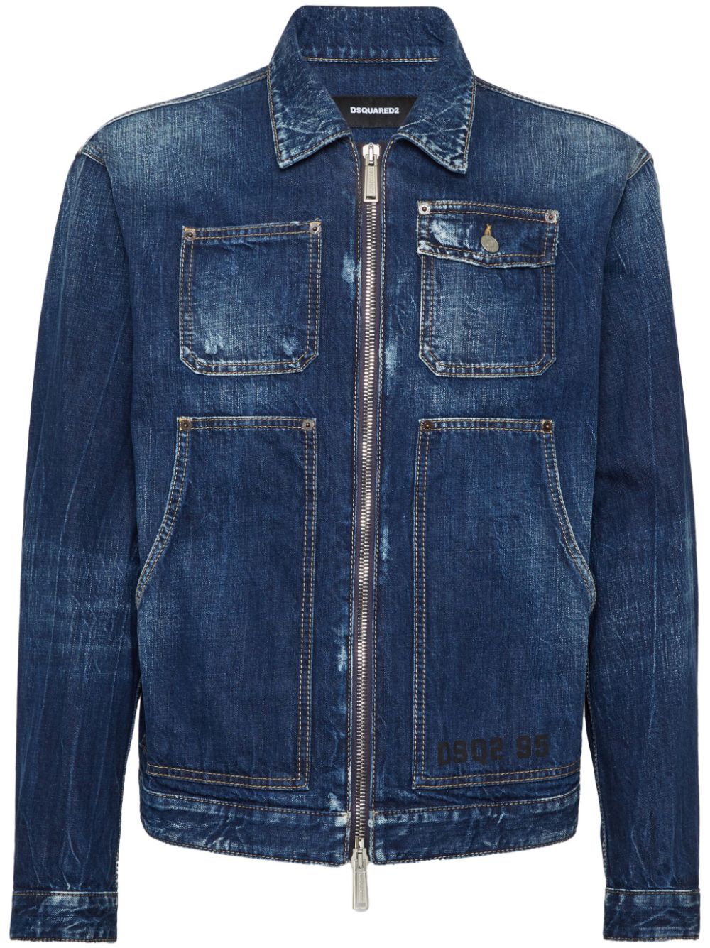 DSQUARED2 zippered denim jacket - Blue von DSQUARED2