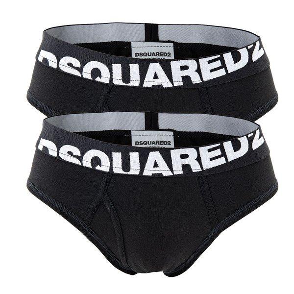 Slip 2er Pack Stretch Herren Schwarz XXL von DSQUARED2