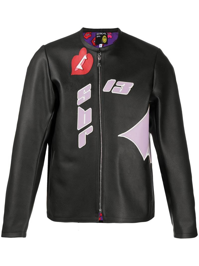 DUOltd bat eco leather bomber jacket - Black von DUOltd