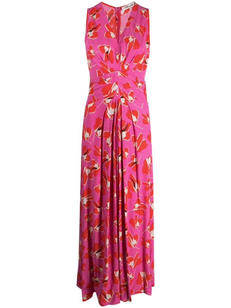 DVF Diane von Furstenberg Ace floral-print maxi dress - Pink von DVF Diane von Furstenberg