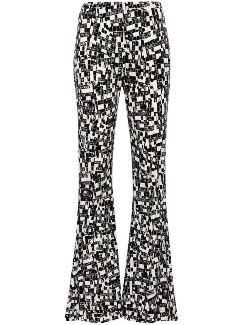 DVF Diane von Furstenberg Brooklyn high-waisted flared trousers - Black von DVF Diane von Furstenberg