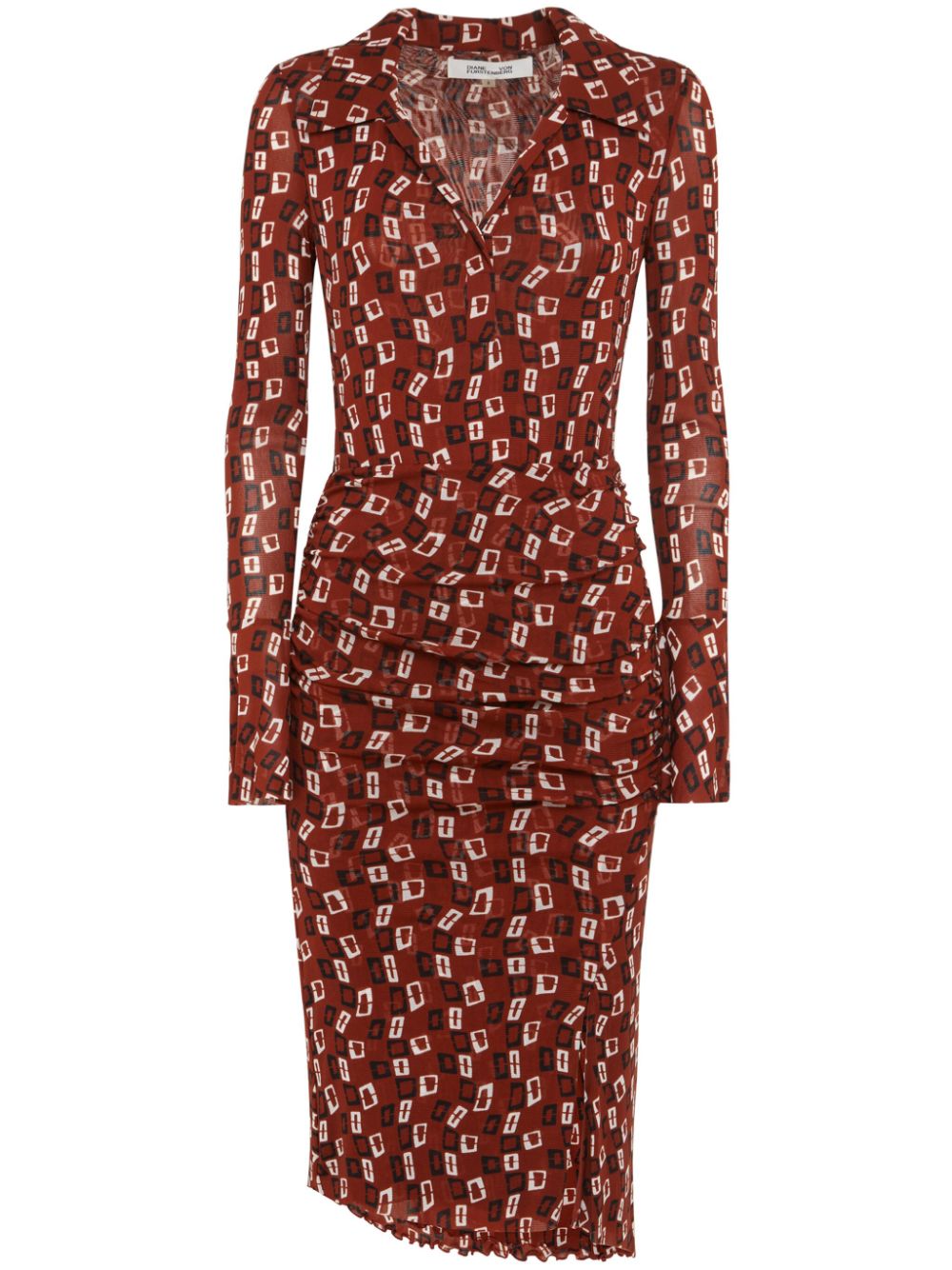 DVF Diane von Furstenberg Charlotte midi dress - Brown von DVF Diane von Furstenberg