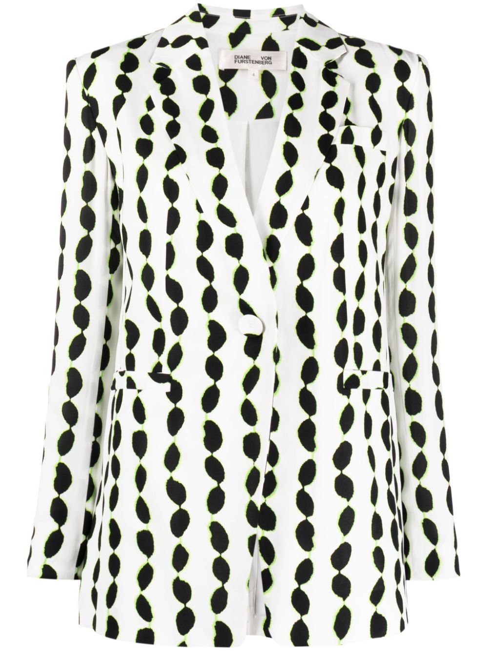 DVF Diane von Furstenberg Dalton abstract-print blazer - White von DVF Diane von Furstenberg