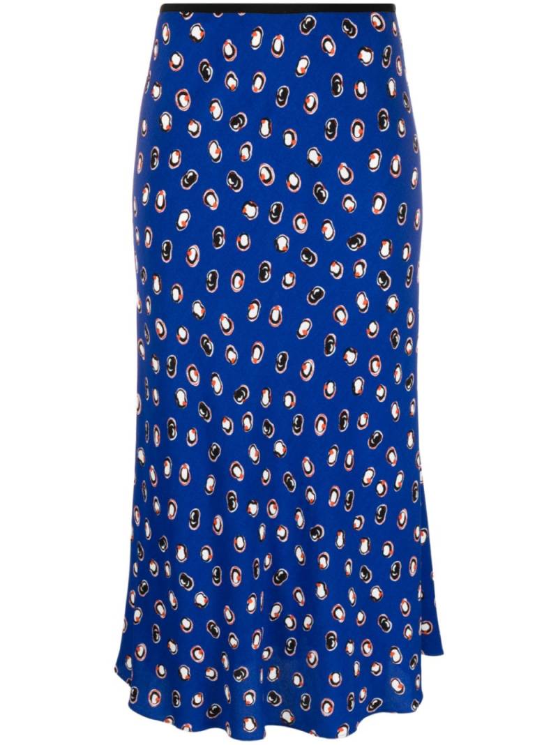 DVF Diane von Furstenberg Delphine polka dot-print skirt - Blue von DVF Diane von Furstenberg