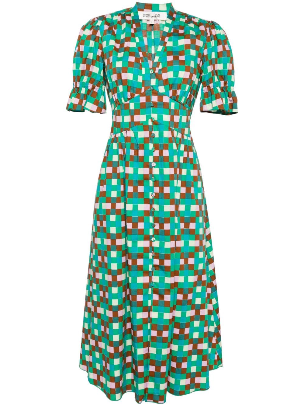 DVF Diane von Furstenberg Erica geometric-pattern dress - Green von DVF Diane von Furstenberg