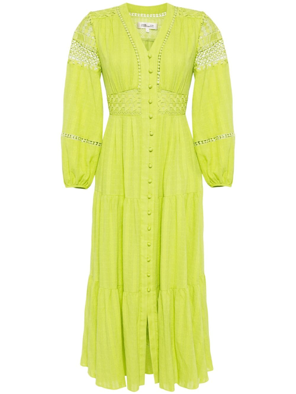 DVF Diane von Furstenberg Gigi cotton midi dress - Green von DVF Diane von Furstenberg