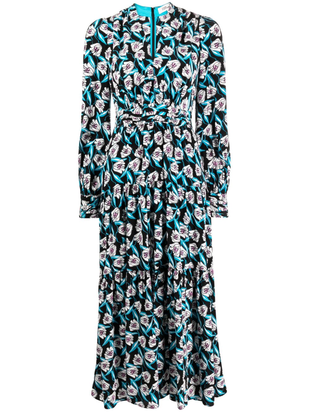 DVF Diane von Furstenberg Gil floral-print shirtdress - Black von DVF Diane von Furstenberg