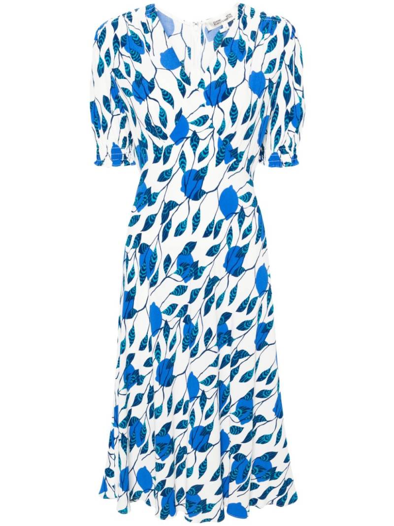 DVF Diane von Furstenberg Jemma crepe midi dress - White von DVF Diane von Furstenberg