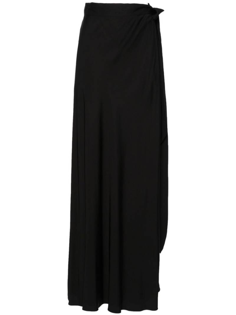 DVF Diane von Furstenberg Krisa wrapped high-waisted skirt - Black von DVF Diane von Furstenberg