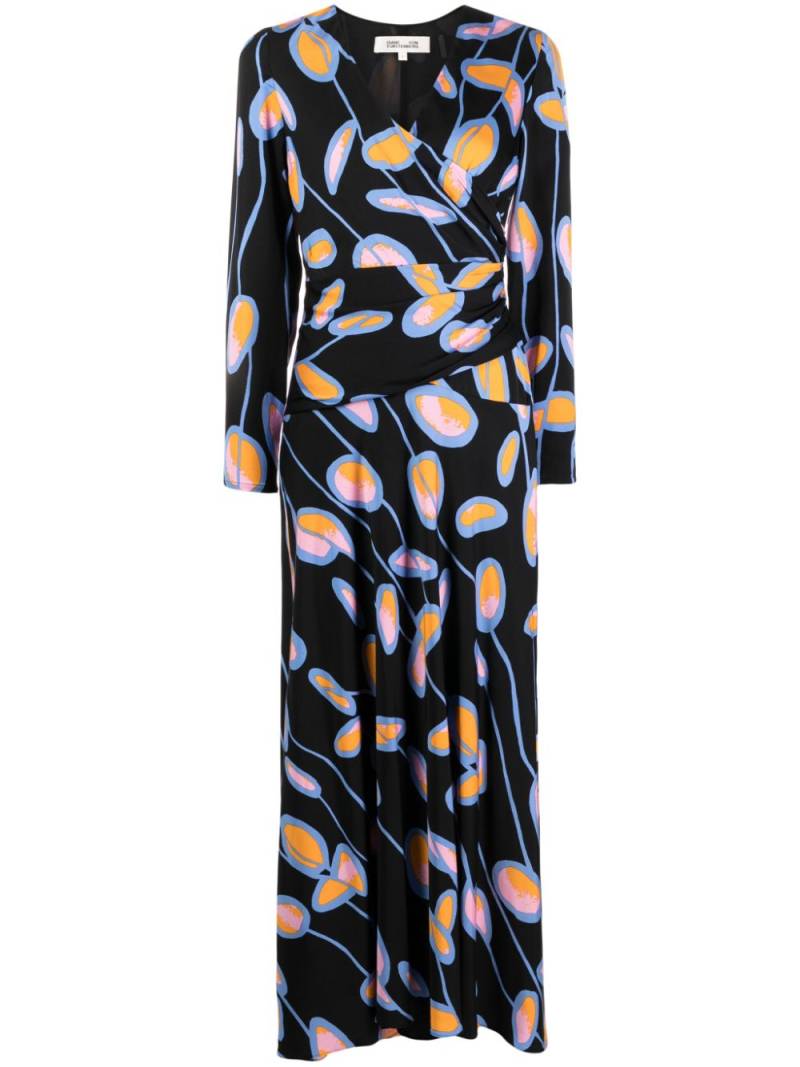 DVF Diane von Furstenberg Landira floral-print maxi dress - Black von DVF Diane von Furstenberg