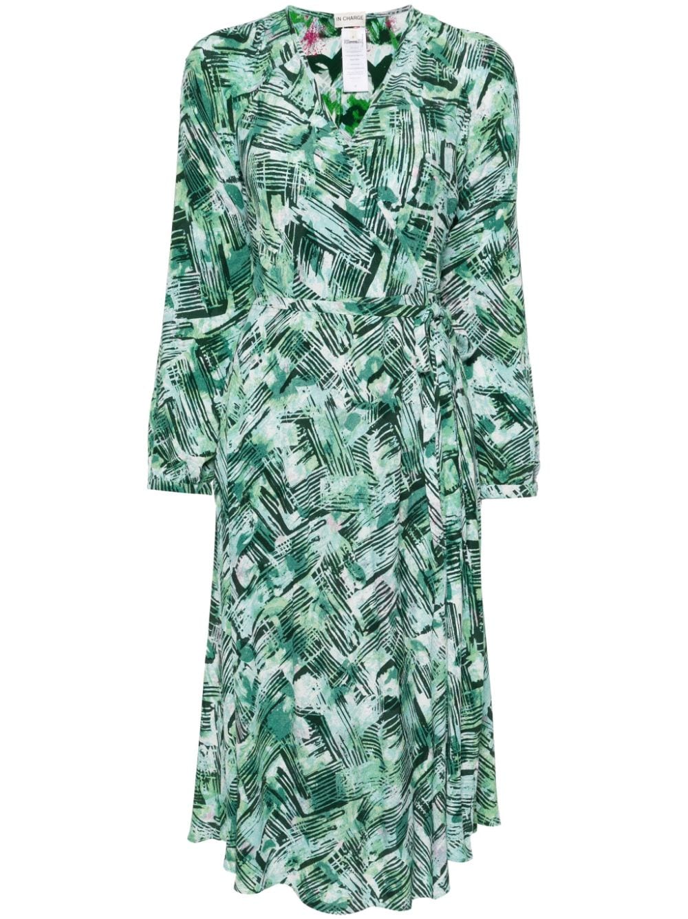 DVF Diane von Furstenberg Leo reversible wrap midi dress - Green von DVF Diane von Furstenberg