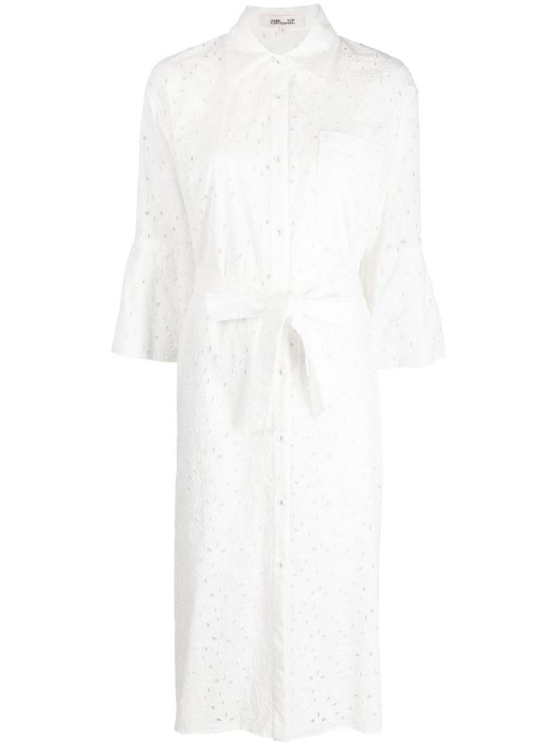 DVF Diane von Furstenberg Liora broderie-anglaise shirt dress - White von DVF Diane von Furstenberg