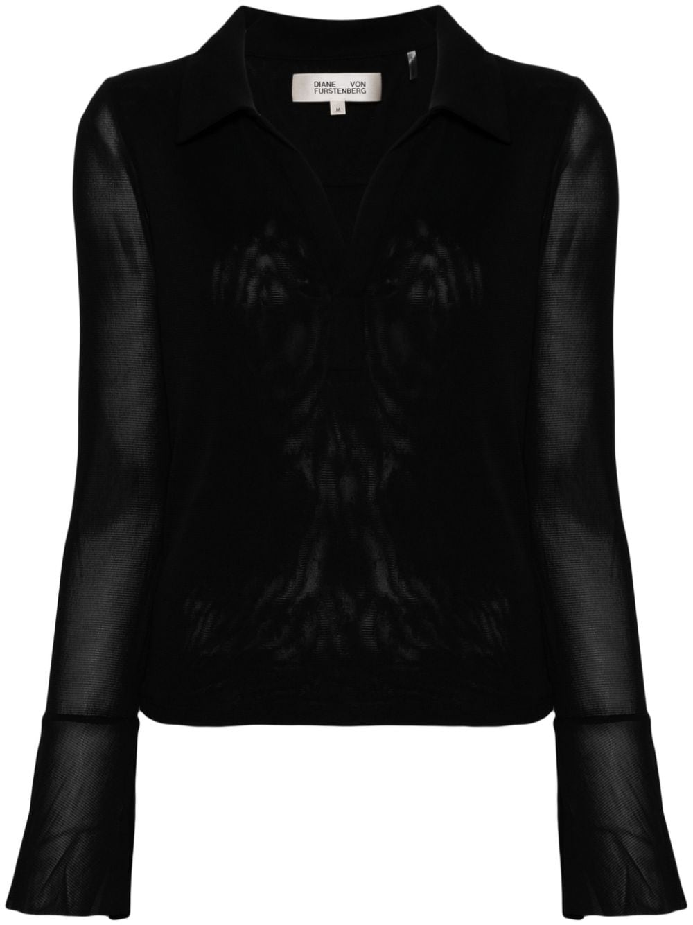 DVF Diane von Furstenberg Mackenzie Mesh top - Black von DVF Diane von Furstenberg