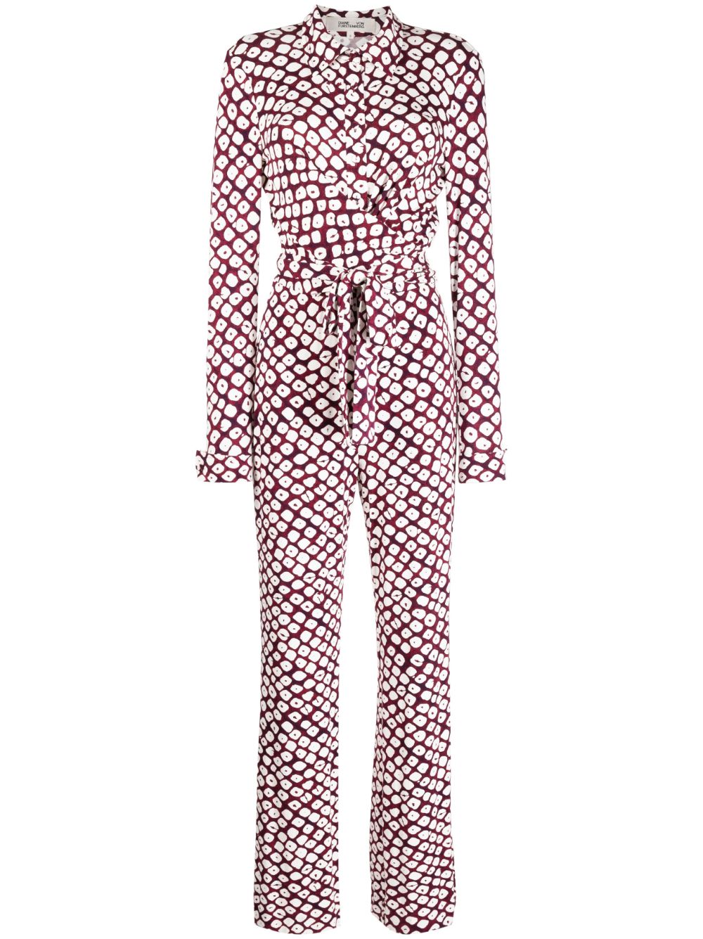 DVF Diane von Furstenberg Michele dot-pattern jumpsuit - Red von DVF Diane von Furstenberg