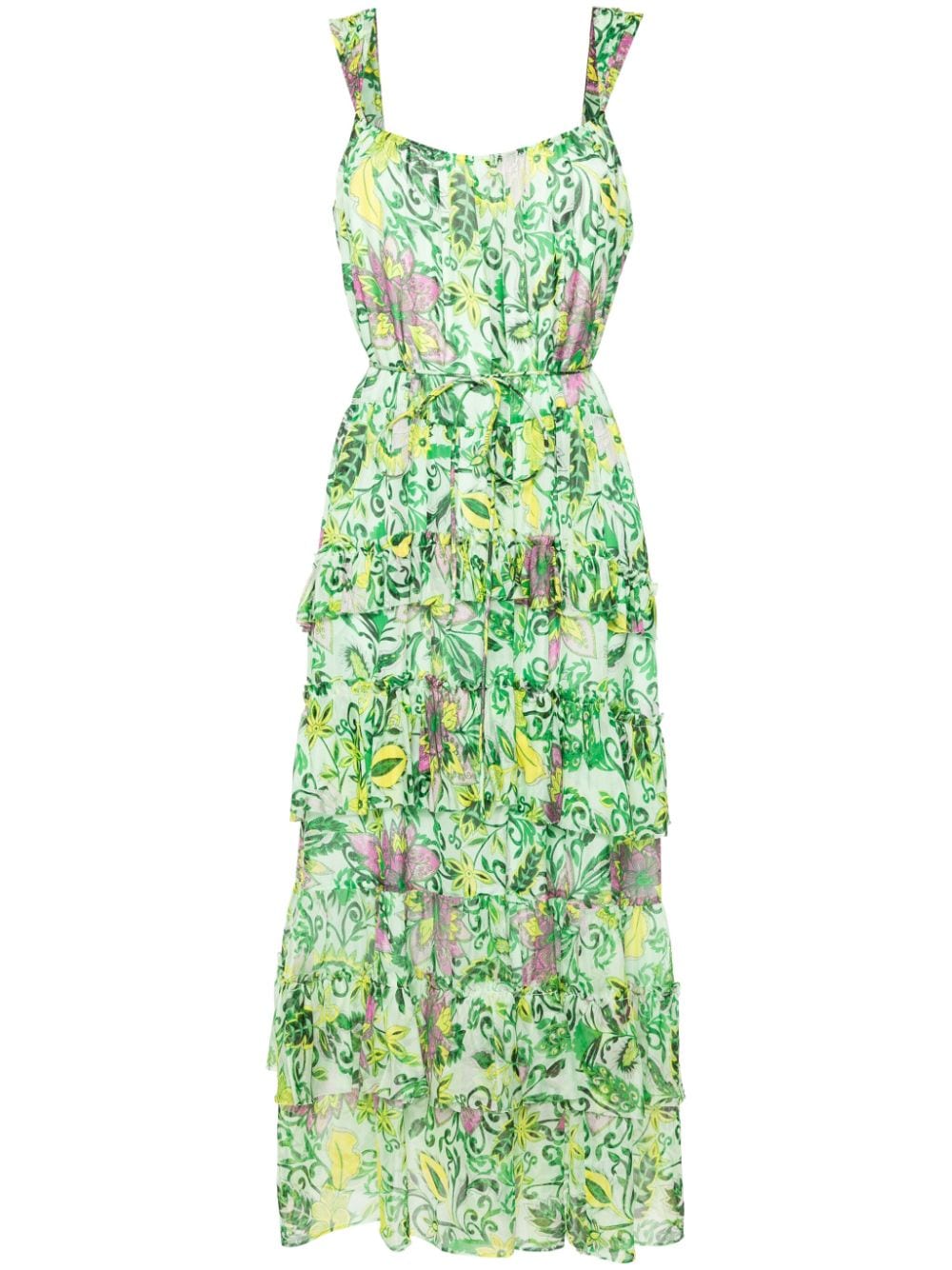 DVF Diane von Furstenberg Moderna floral-print midi dress - Green von DVF Diane von Furstenberg