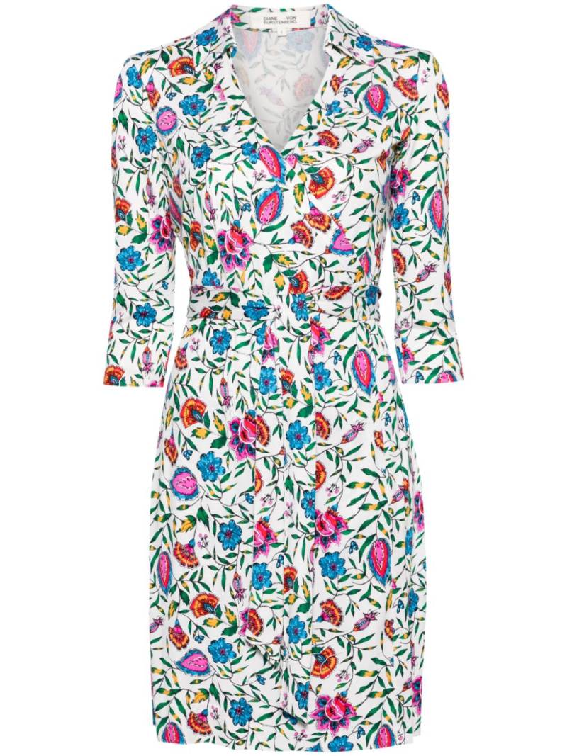 DVF Diane von Furstenberg New Jeanne silk wrap dress - White von DVF Diane von Furstenberg