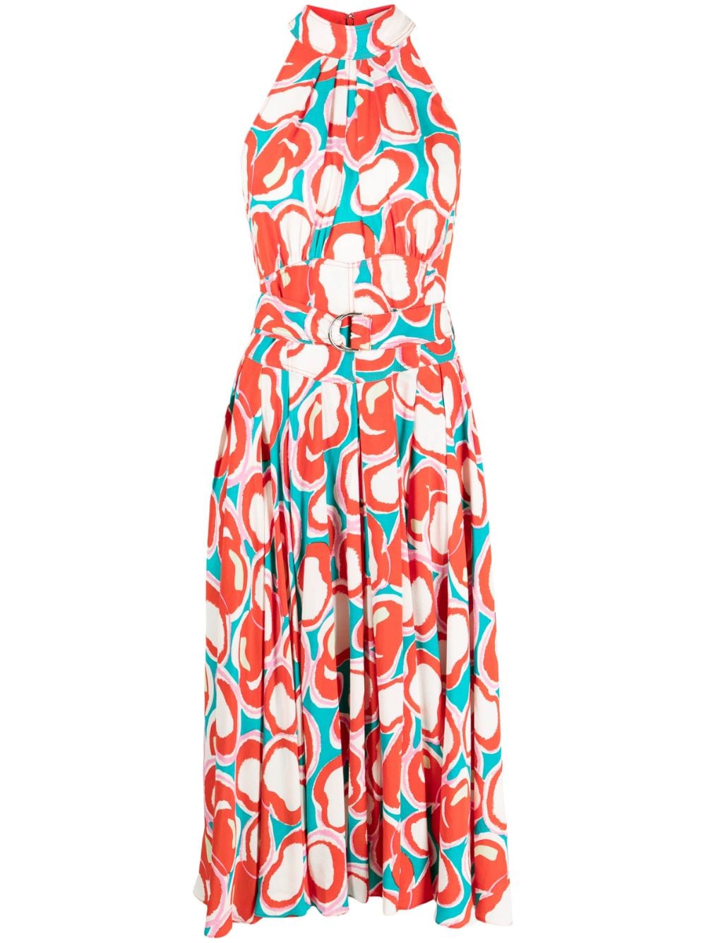 DVF Diane von Furstenberg Nicola halter-neck printed dress - Red von DVF Diane von Furstenberg