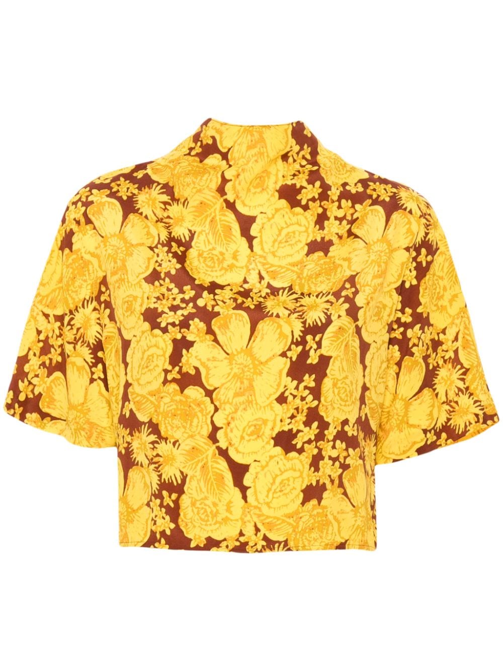 DVF Diane von Furstenberg Olympia cropped blouse - Yellow von DVF Diane von Furstenberg