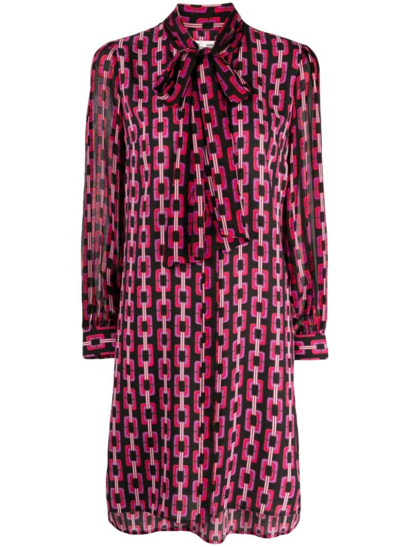 DVF Diane von Furstenberg Prue abstract-print minidress - Red von DVF Diane von Furstenberg