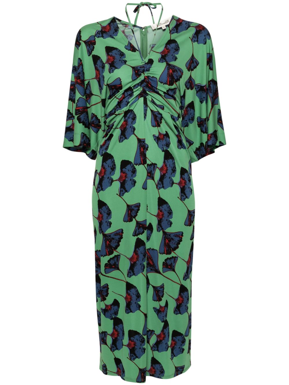 DVF Diane von Furstenberg Valerie floral-print midi dress - Green von DVF Diane von Furstenberg