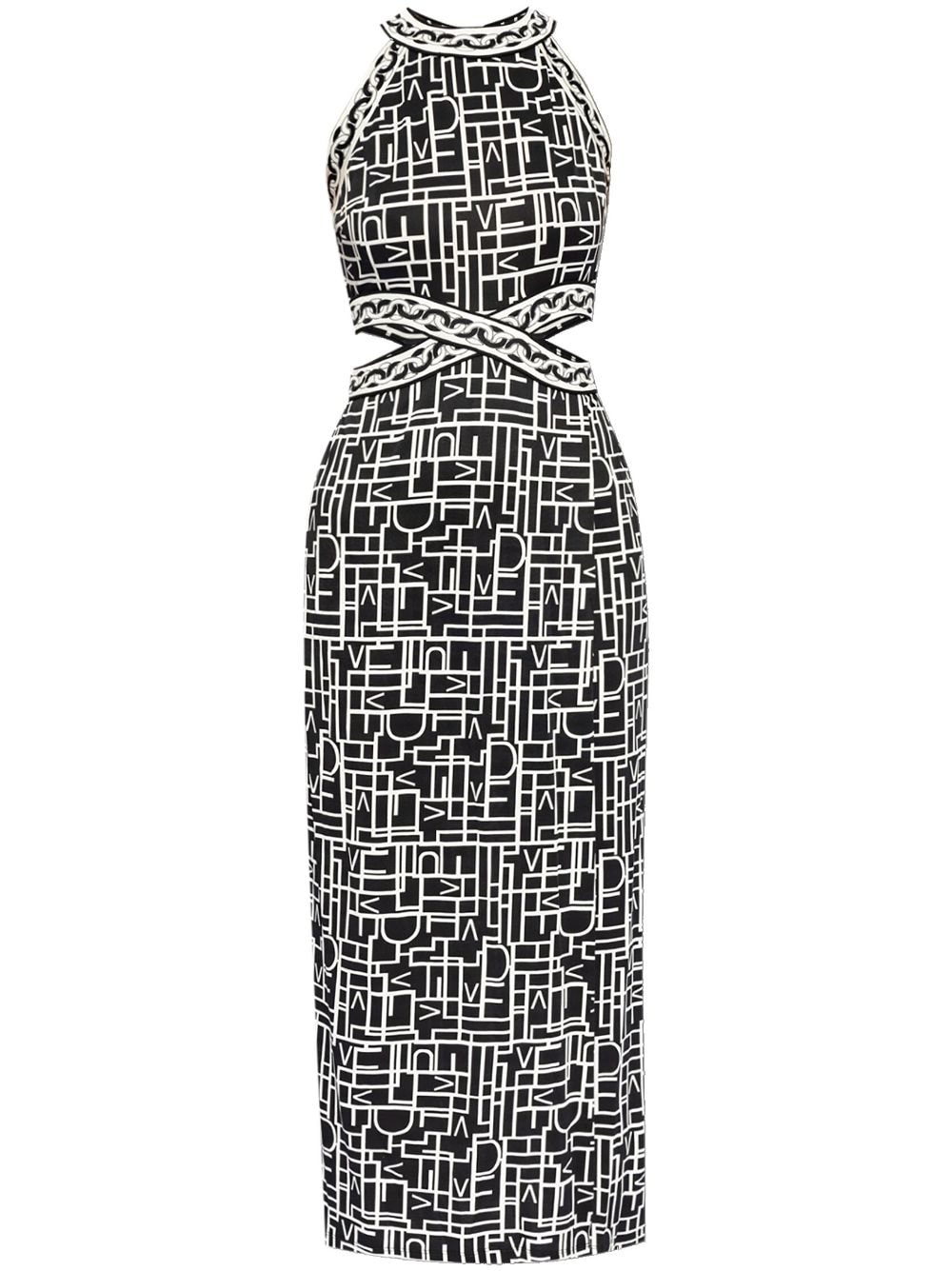 DVF Diane von Furstenberg Zeus Logo Love-print dress - Black von DVF Diane von Furstenberg