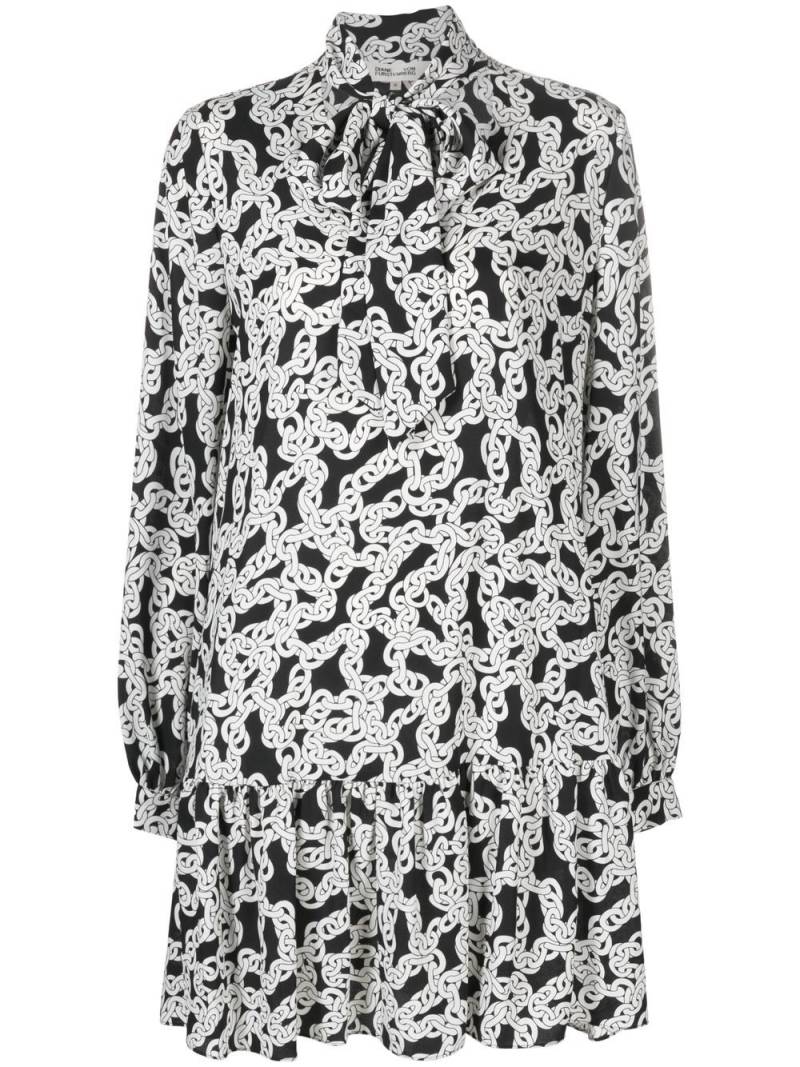 DVF Diane von Furstenberg chain-print dress - Black von DVF Diane von Furstenberg