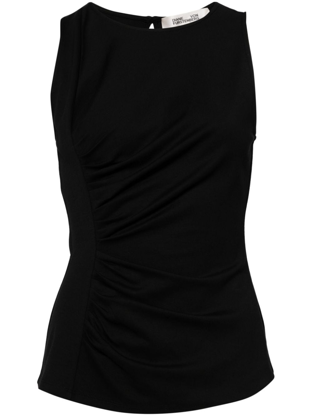 DVF Diane von Furstenberg draped-detail tank top - Black von DVF Diane von Furstenberg