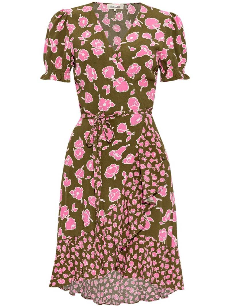 DVF Diane von Furstenberg floral-print wrap dress - Green von DVF Diane von Furstenberg