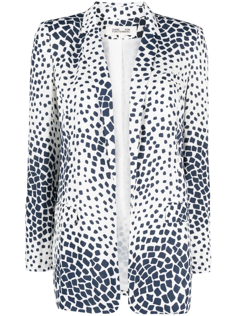 DVF Diane von Furstenberg graphic-print long-sleeve blazer - White von DVF Diane von Furstenberg