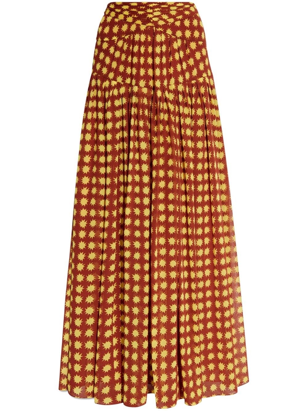 DVF Diane von Furstenberg graphic-print maxi skirt - Brown von DVF Diane von Furstenberg