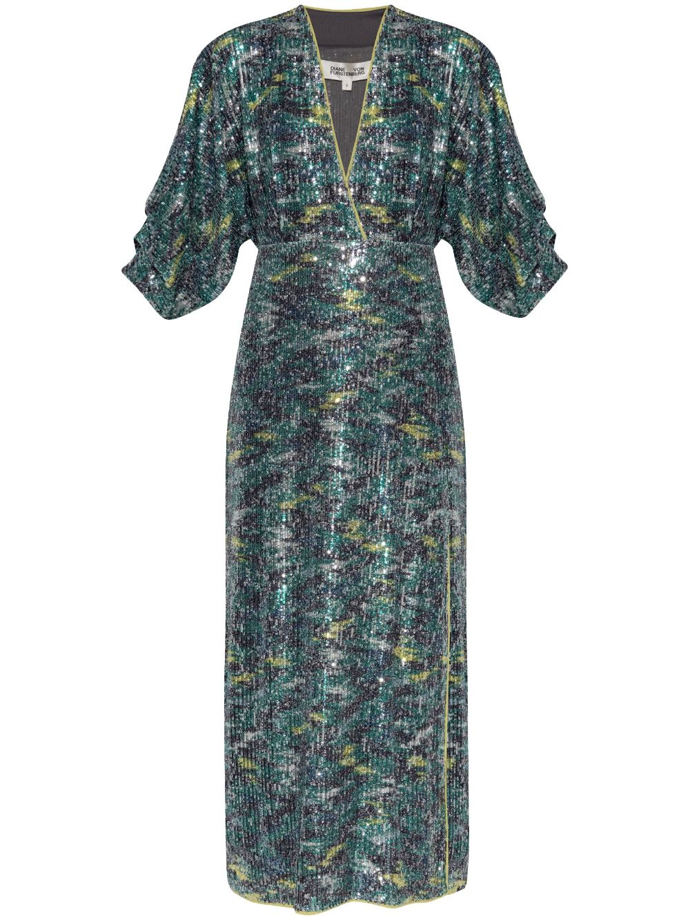 DVF Diane von Furstenberg sequin-embellished midi dress - Green von DVF Diane von Furstenberg