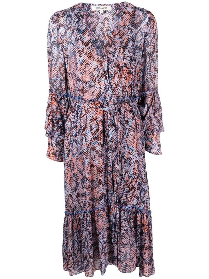 DVF Diane von Furstenberg snakeskin-print wrap dress - Multicolour von DVF Diane von Furstenberg