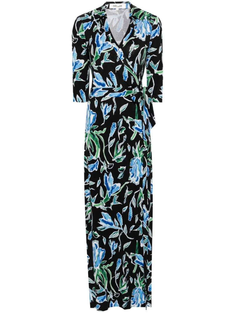 DVF Diane von Furstenberg wrap-design silk dress - Black von DVF Diane von Furstenberg