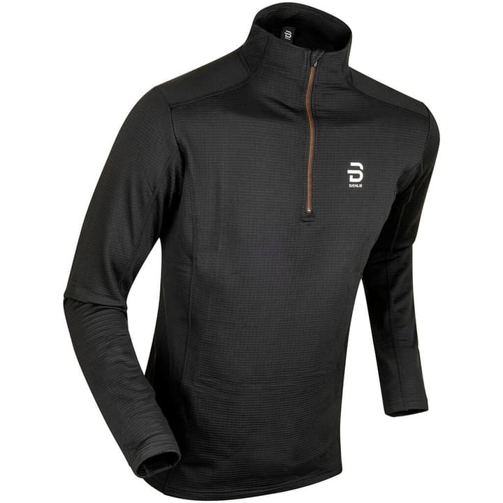 Daehlie M Half Zip Grid Langarmshirt schwarz von Daehlie