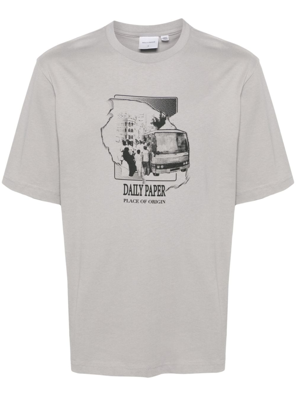 Daily Paper Place of Origin cotton T-shirt - Grey von Daily Paper