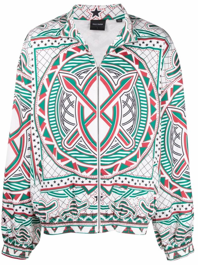 Daily Paper abstract-pattern bomber jacket - Green von Daily Paper