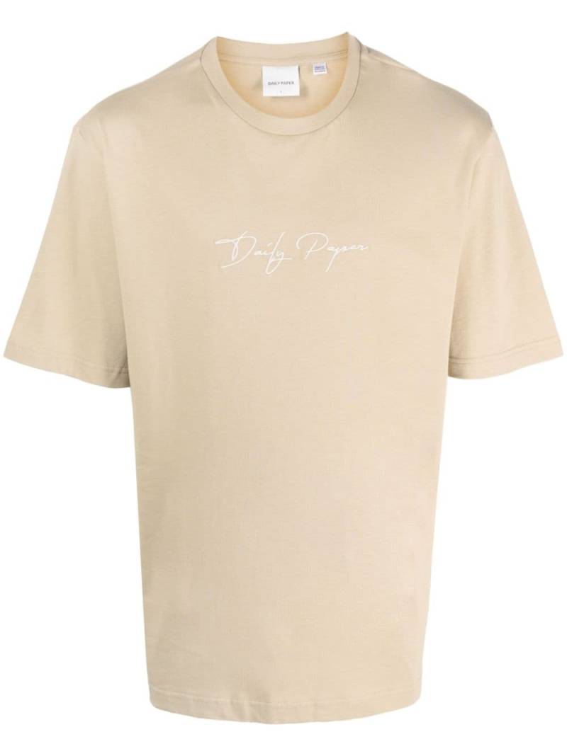 Daily Paper embroidered logo T-shirt - Neutrals von Daily Paper