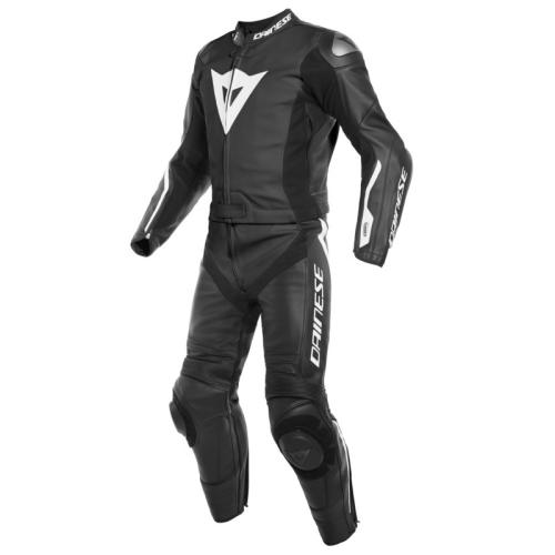 Dainese D-AIR Lederkombi 2-tlg. AVRO - schwarz-schwarz-weiss (Grösse: 48) von Dainese